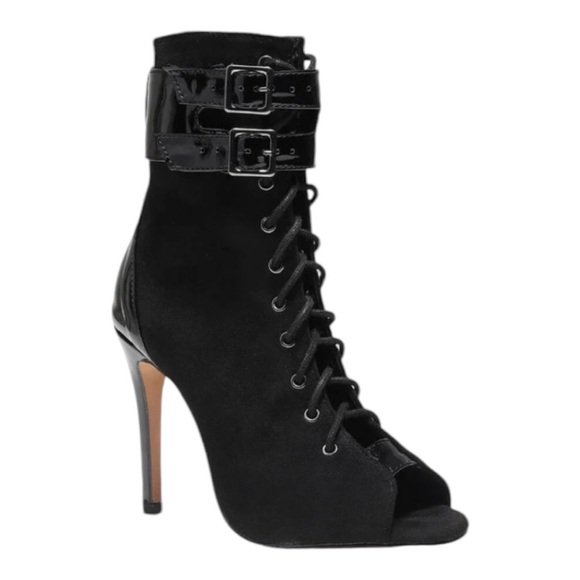 burju Shoes - NWT BURJU Shoes Under The Influence Open Toe Lace Up Buckle Ankle Boots | 11